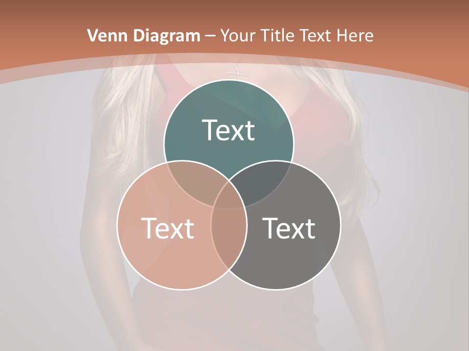 Sultry Hands Breast PowerPoint Template