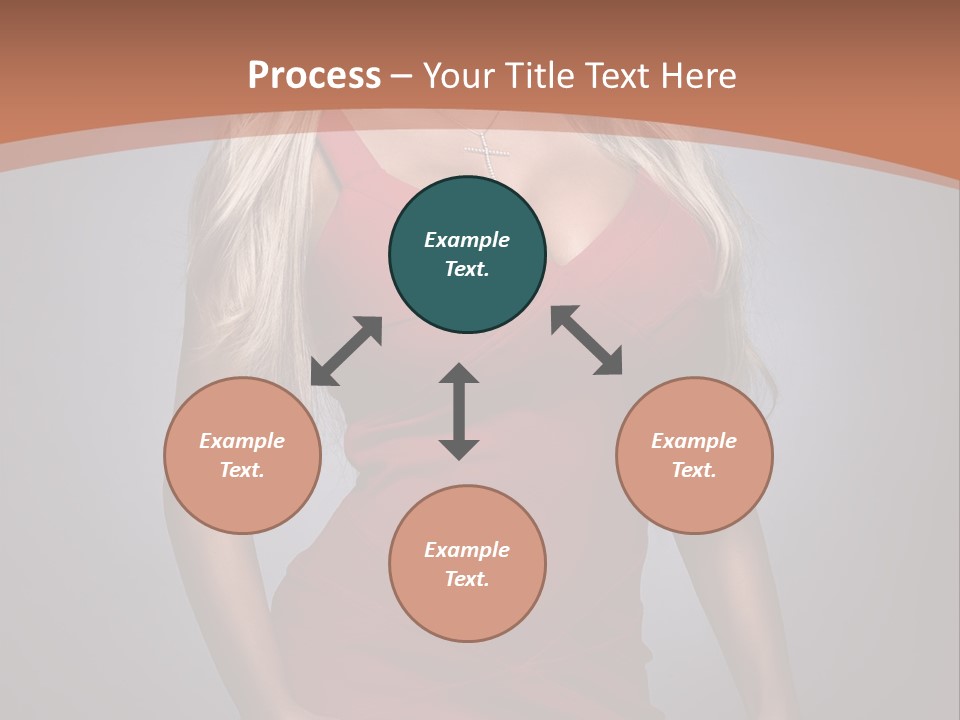 Sultry Hands Breast PowerPoint Template