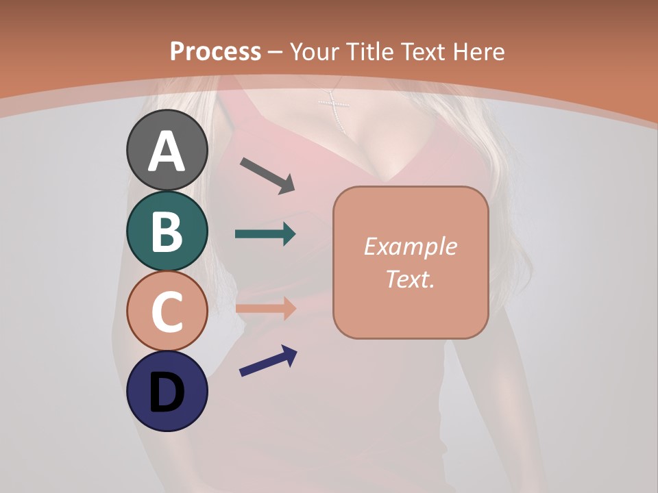 Sultry Hands Breast PowerPoint Template