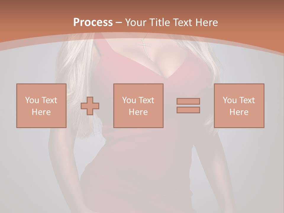 Sultry Hands Breast PowerPoint Template