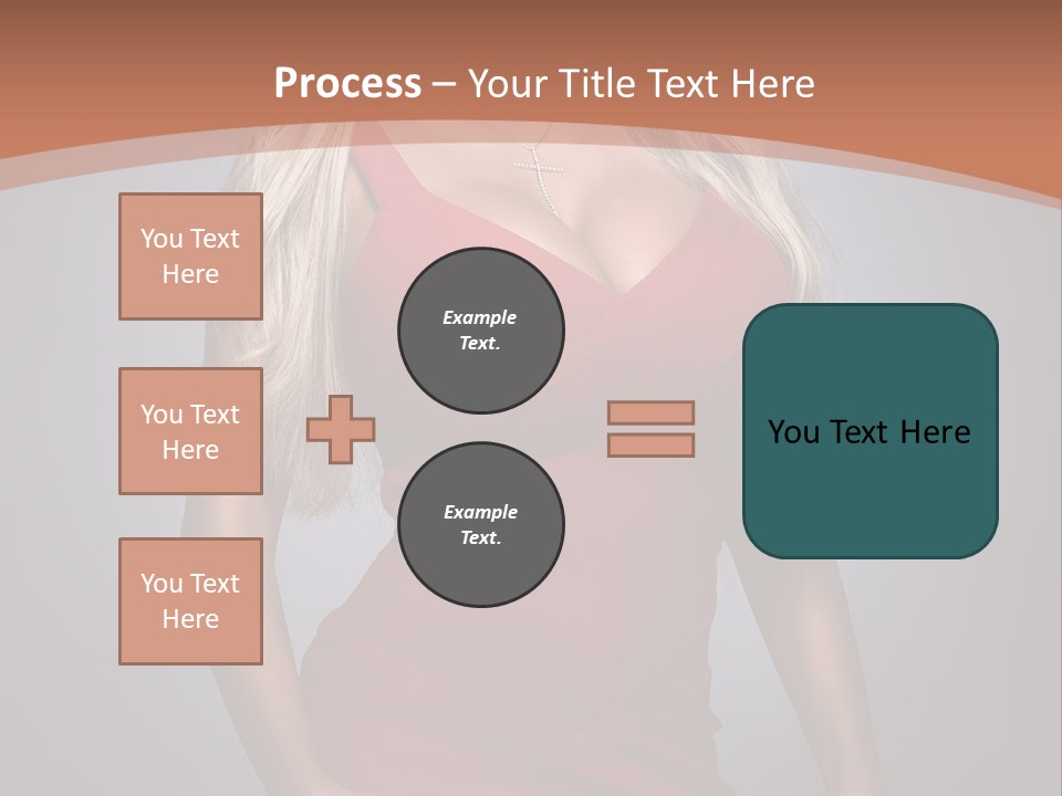 Sultry Hands Breast PowerPoint Template