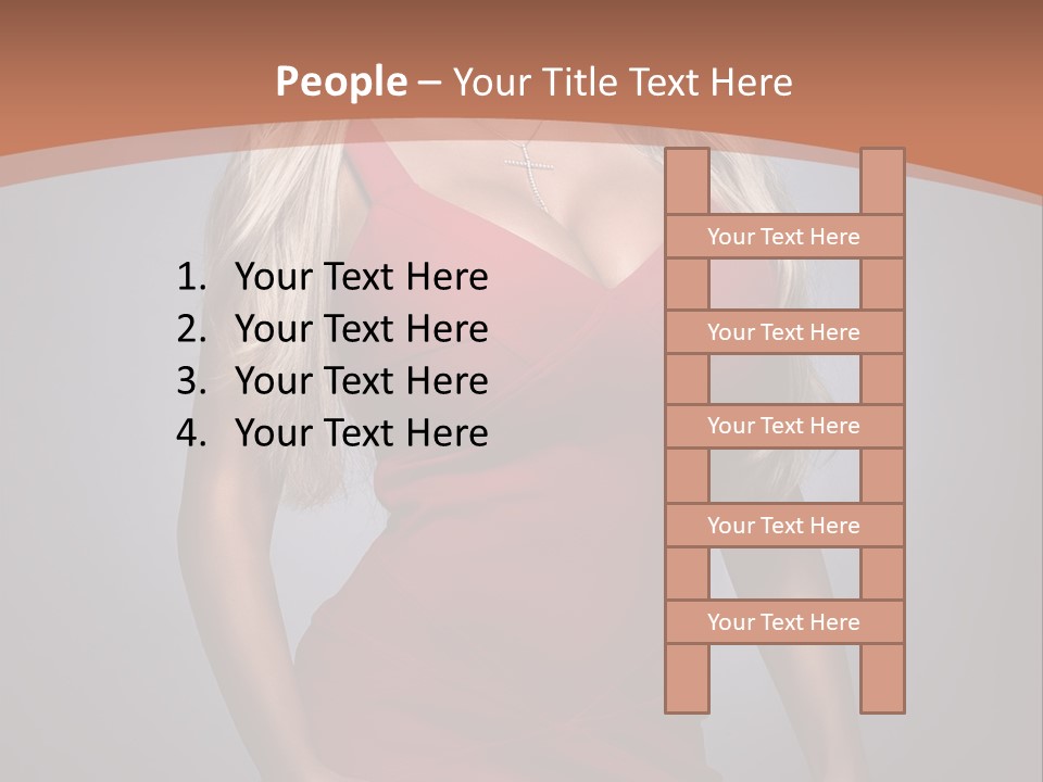 Sultry Hands Breast PowerPoint Template