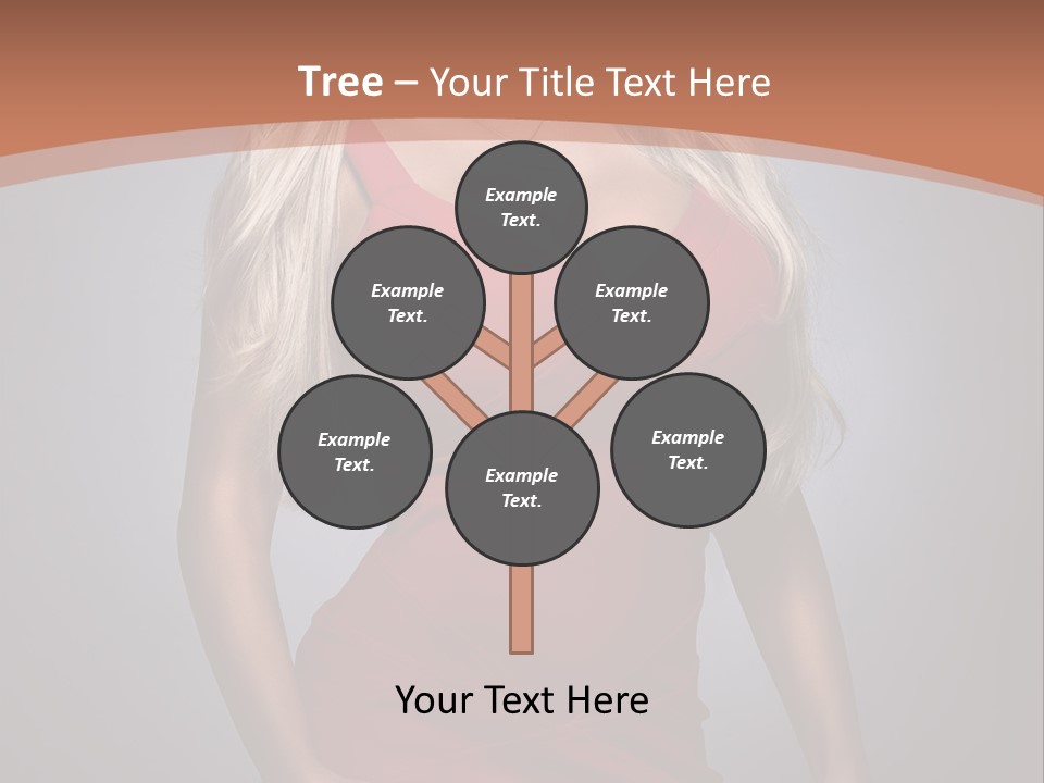Sultry Hands Breast PowerPoint Template