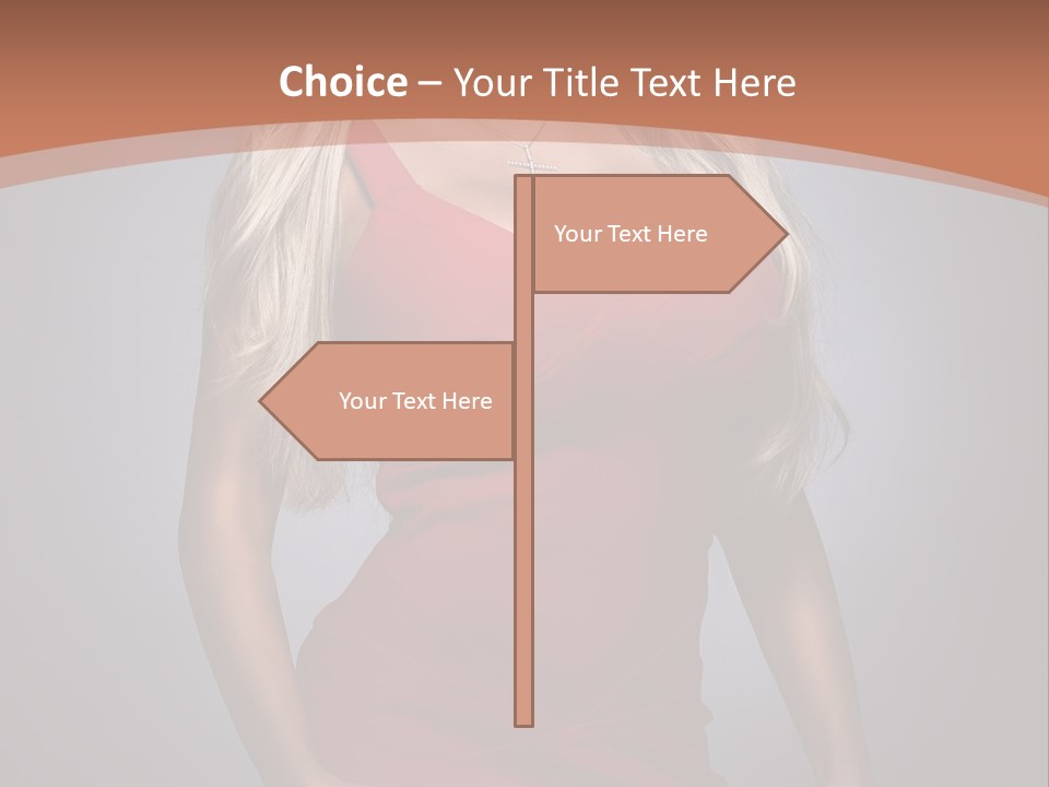 Sultry Hands Breast PowerPoint Template