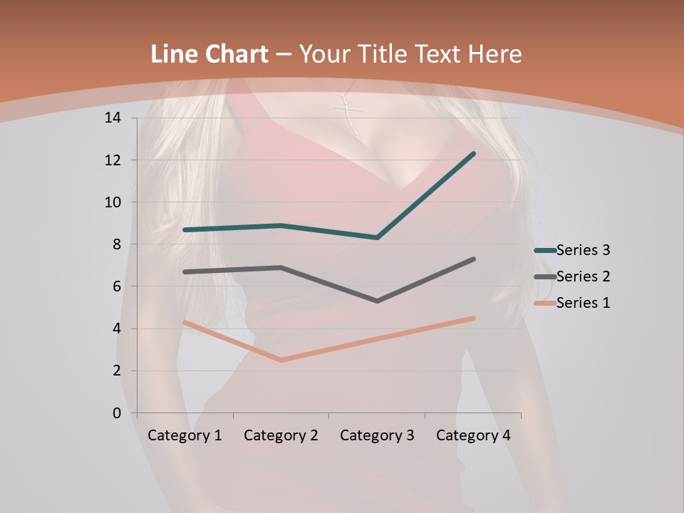 Sultry Hands Breast PowerPoint Template