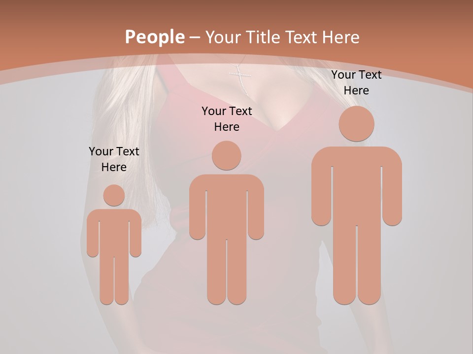 Sultry Hands Breast PowerPoint Template