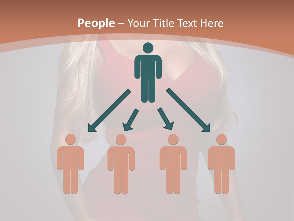 Sultry Hands Breast PowerPoint Template