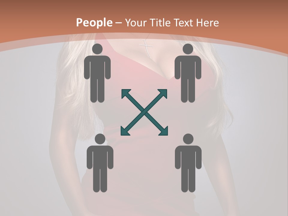 Sultry Hands Breast PowerPoint Template