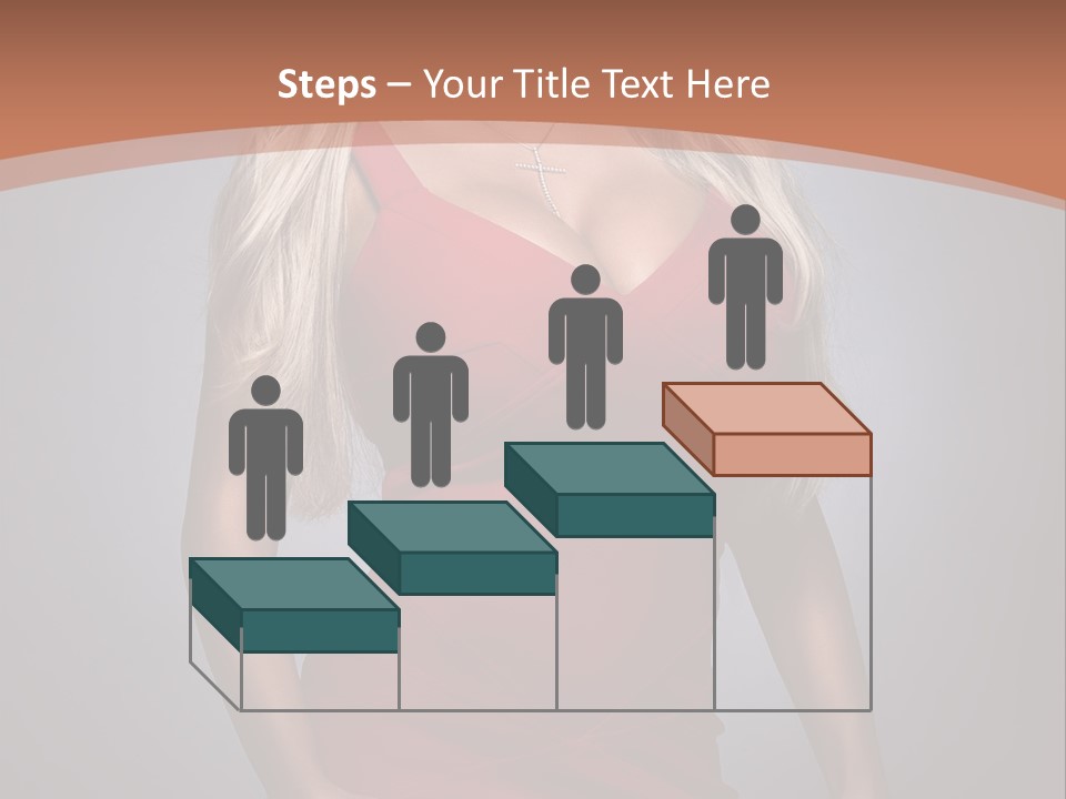 Sultry Hands Breast PowerPoint Template