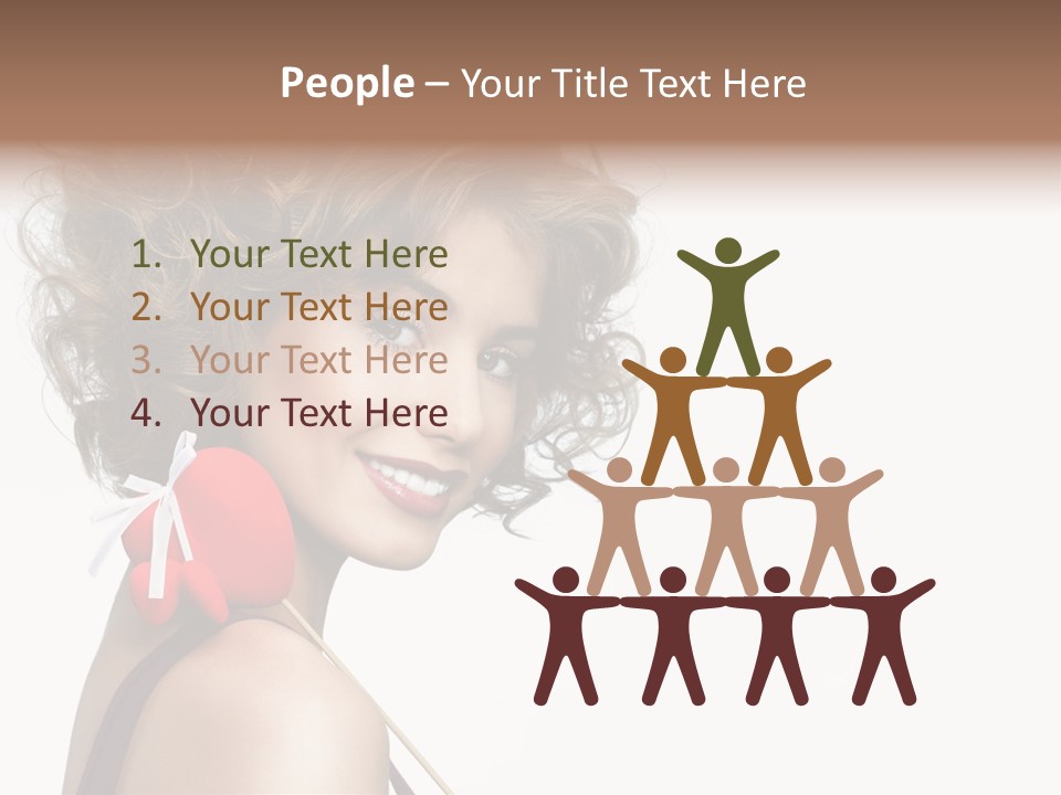 White Person Shape PowerPoint Template