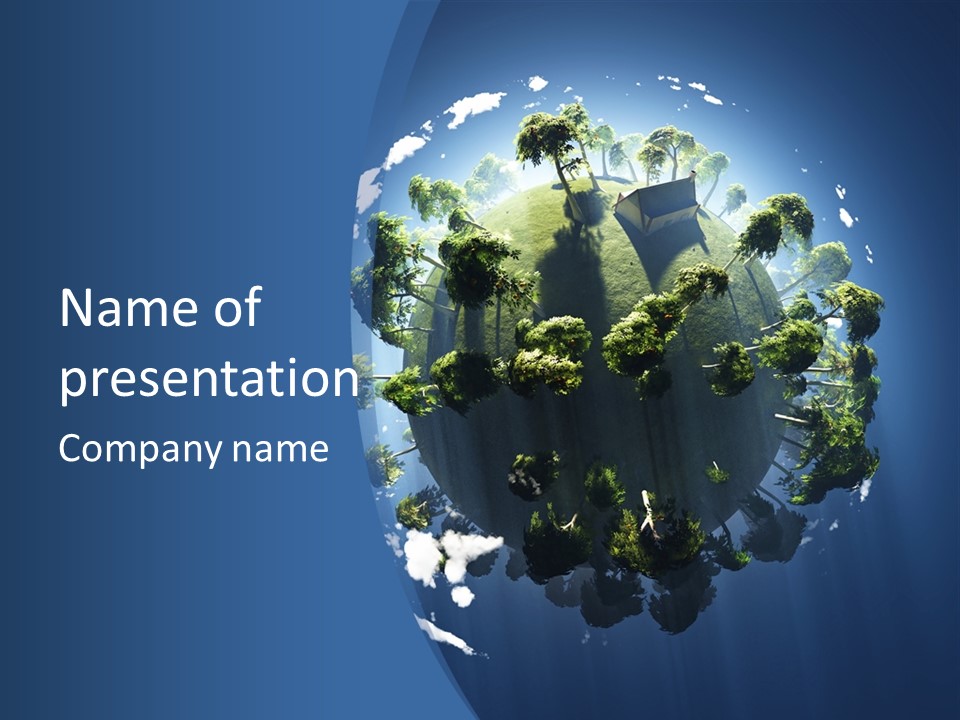 Space Aerial Globe PowerPoint Template