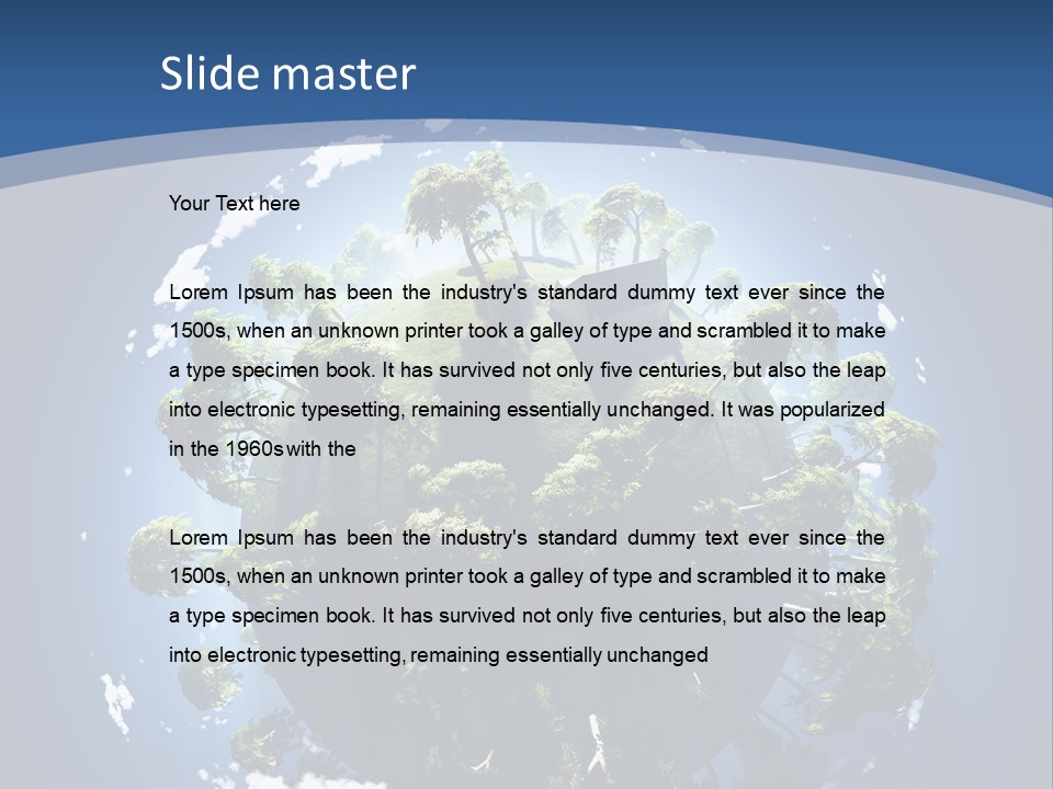 Space Aerial Globe PowerPoint Template