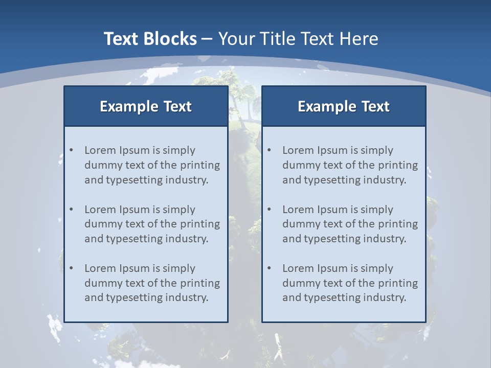 Space Aerial Globe PowerPoint Template