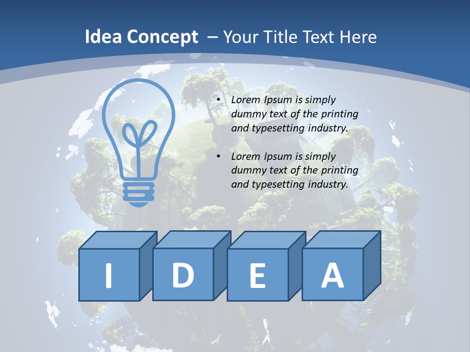 Space Aerial Globe PowerPoint Template