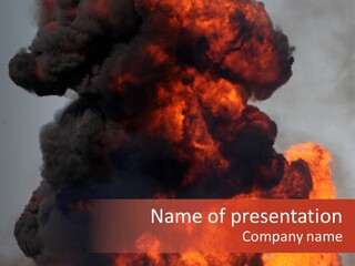 Outside Explosion Fiery PowerPoint Template