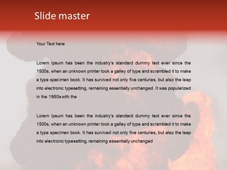Outside Explosion Fiery PowerPoint Template