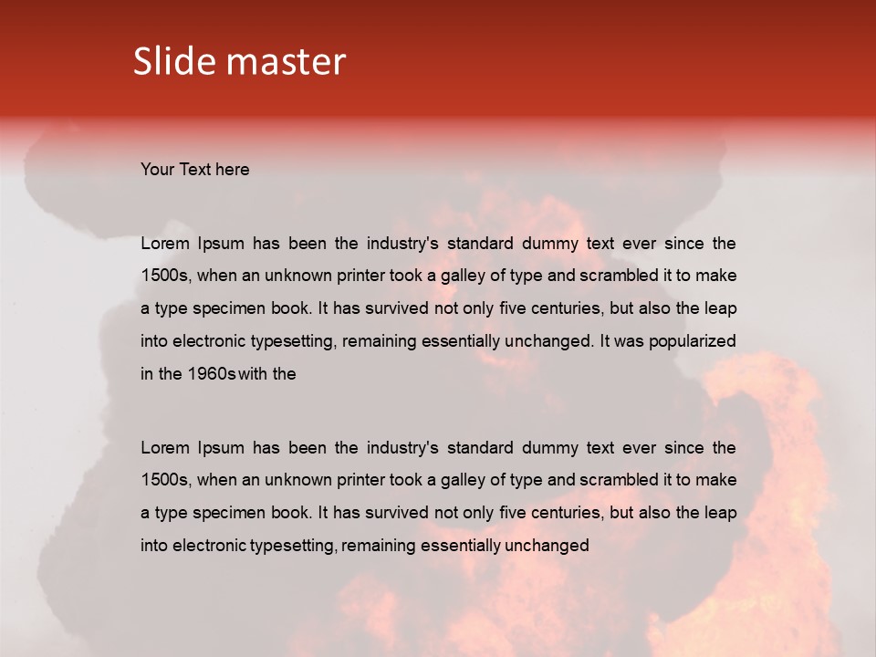 Outside Explosion Fiery PowerPoint Template