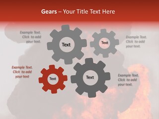Outside Explosion Fiery PowerPoint Template