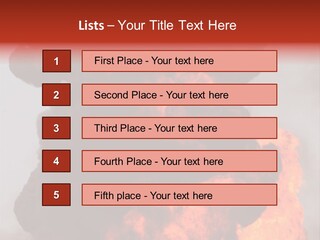 Outside Explosion Fiery PowerPoint Template