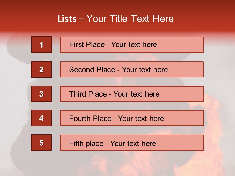 Outside Explosion Fiery PowerPoint Template