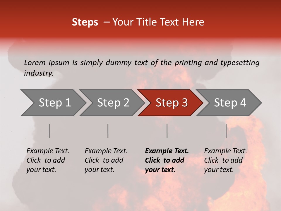 Outside Explosion Fiery PowerPoint Template