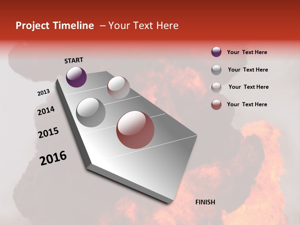 Outside Explosion Fiery PowerPoint Template