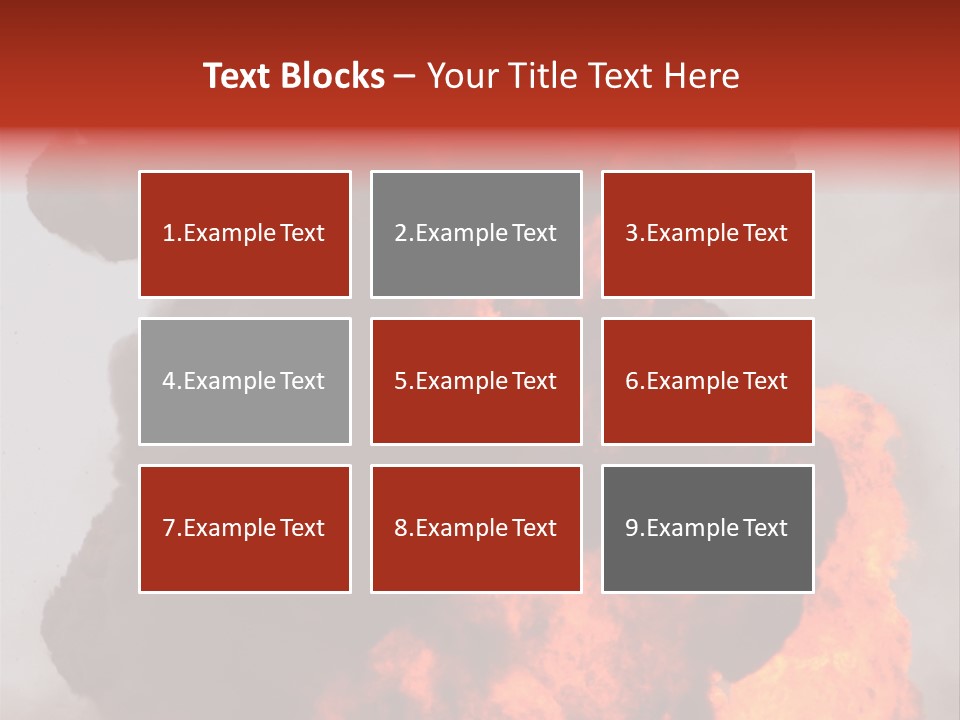 Outside Explosion Fiery PowerPoint Template