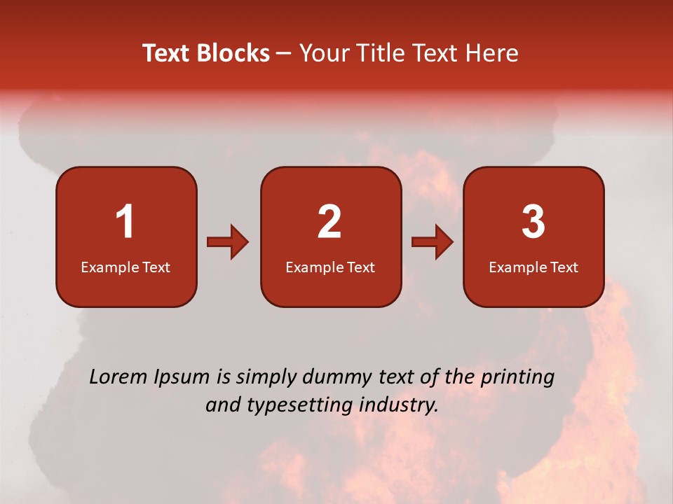 Outside Explosion Fiery PowerPoint Template