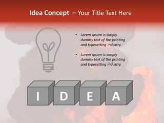 Outside Explosion Fiery PowerPoint Template