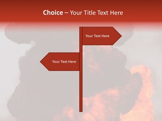 Outside Explosion Fiery PowerPoint Template