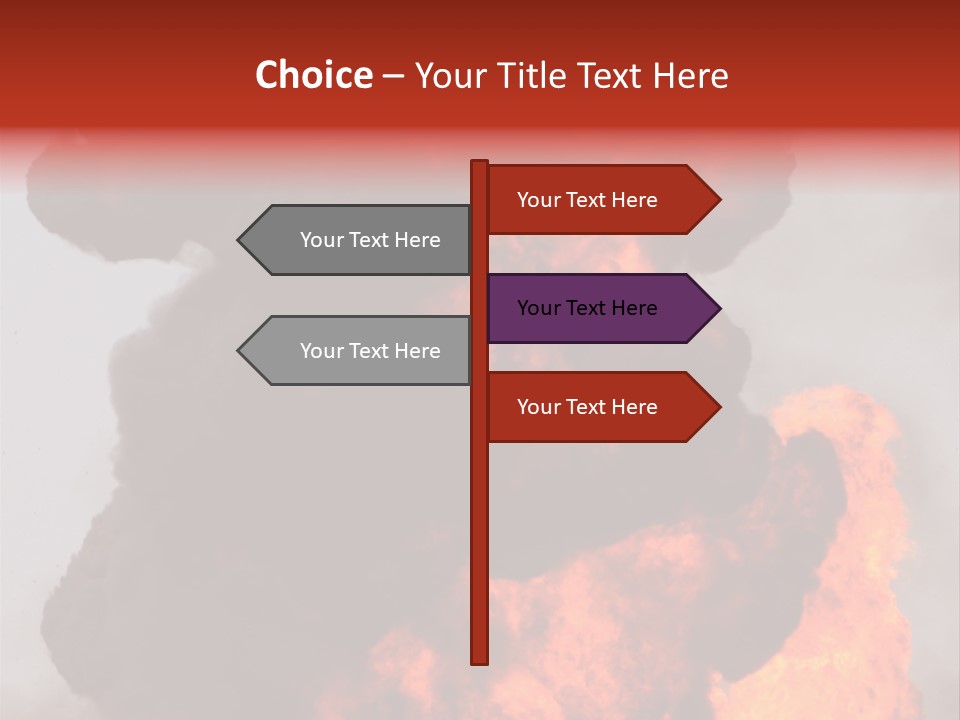 Outside Explosion Fiery PowerPoint Template