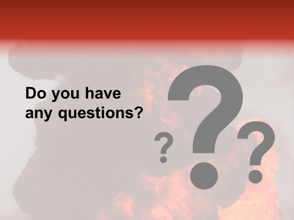 Outside Explosion Fiery PowerPoint Template