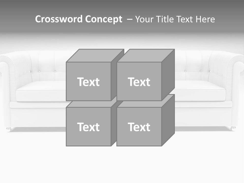 Vintage Blueprints Sofa PowerPoint Template