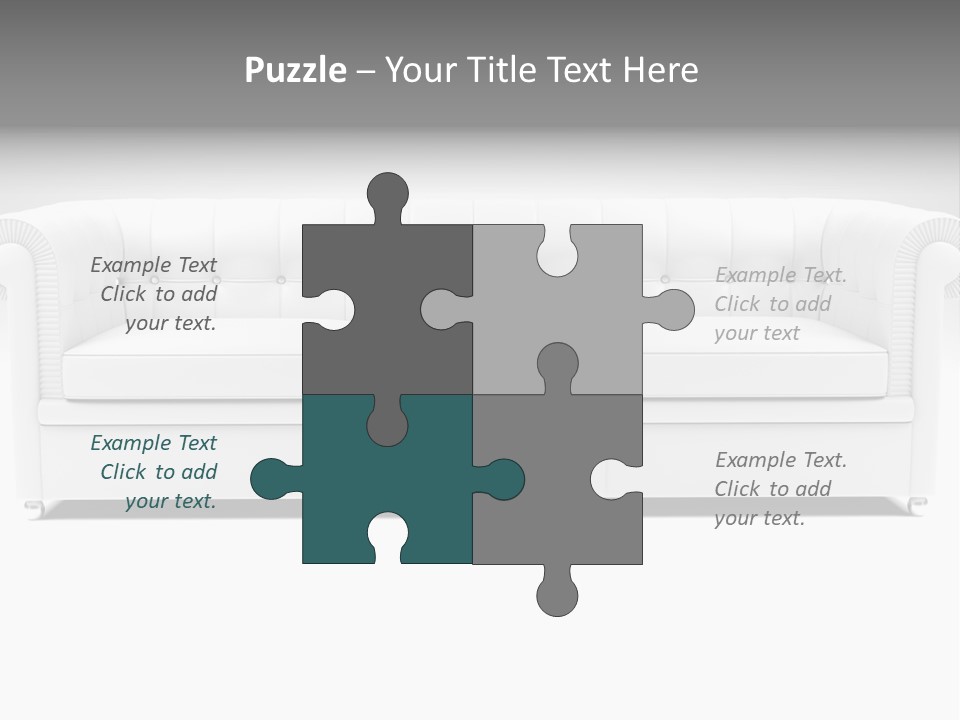 Vintage Blueprints Sofa PowerPoint Template