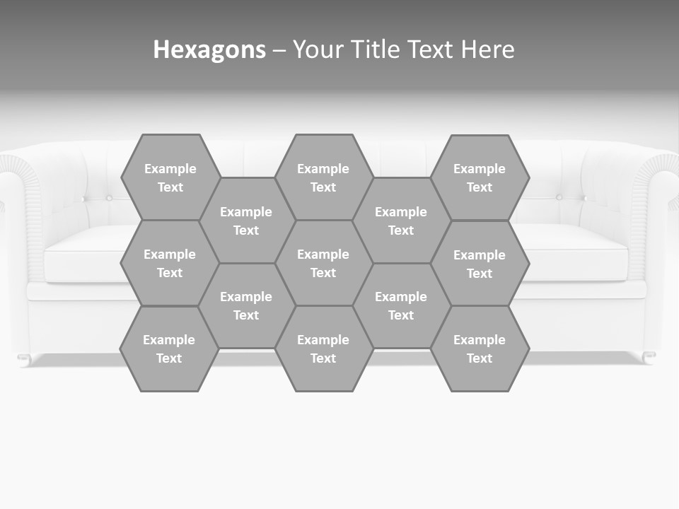 Vintage Blueprints Sofa PowerPoint Template