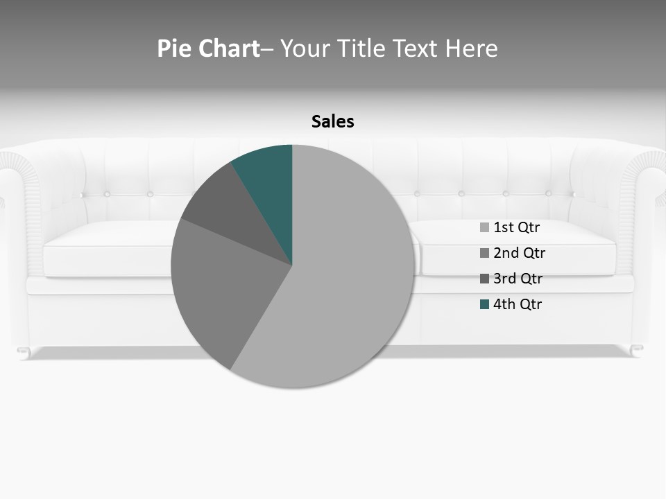 Vintage Blueprints Sofa PowerPoint Template