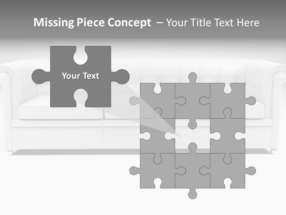 Vintage Blueprints Sofa PowerPoint Template