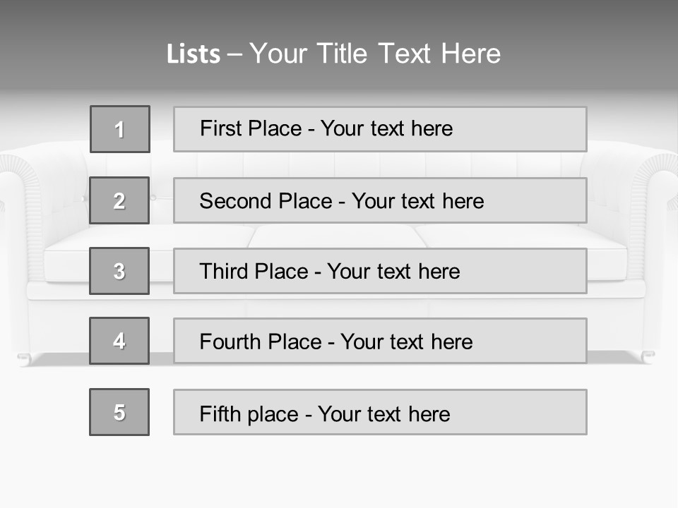Vintage Blueprints Sofa PowerPoint Template