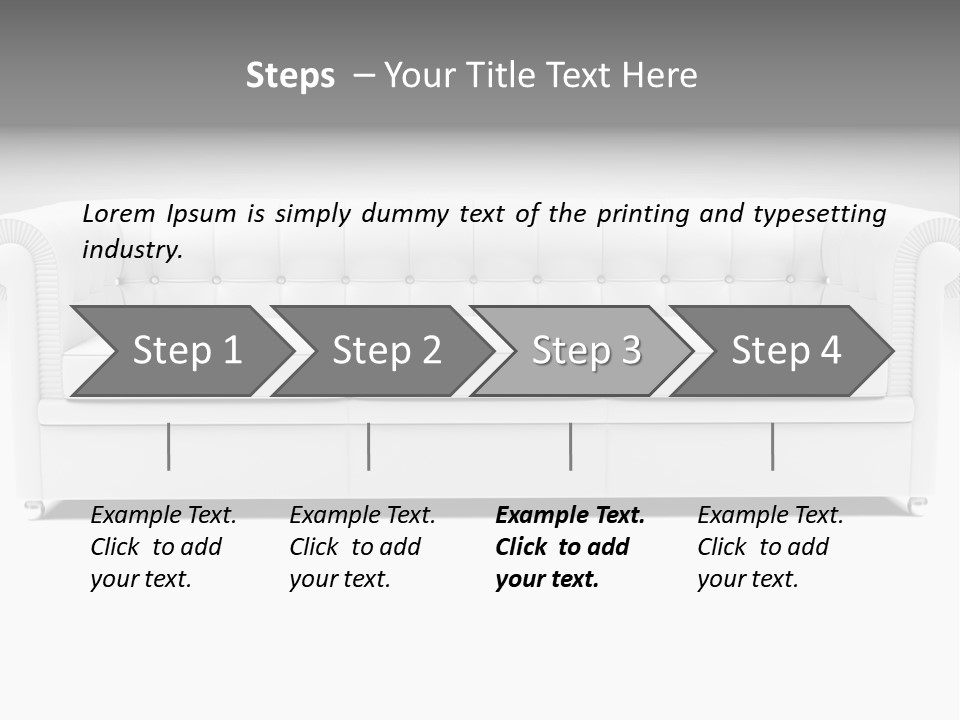 Vintage Blueprints Sofa PowerPoint Template