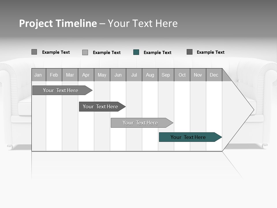 Vintage Blueprints Sofa PowerPoint Template