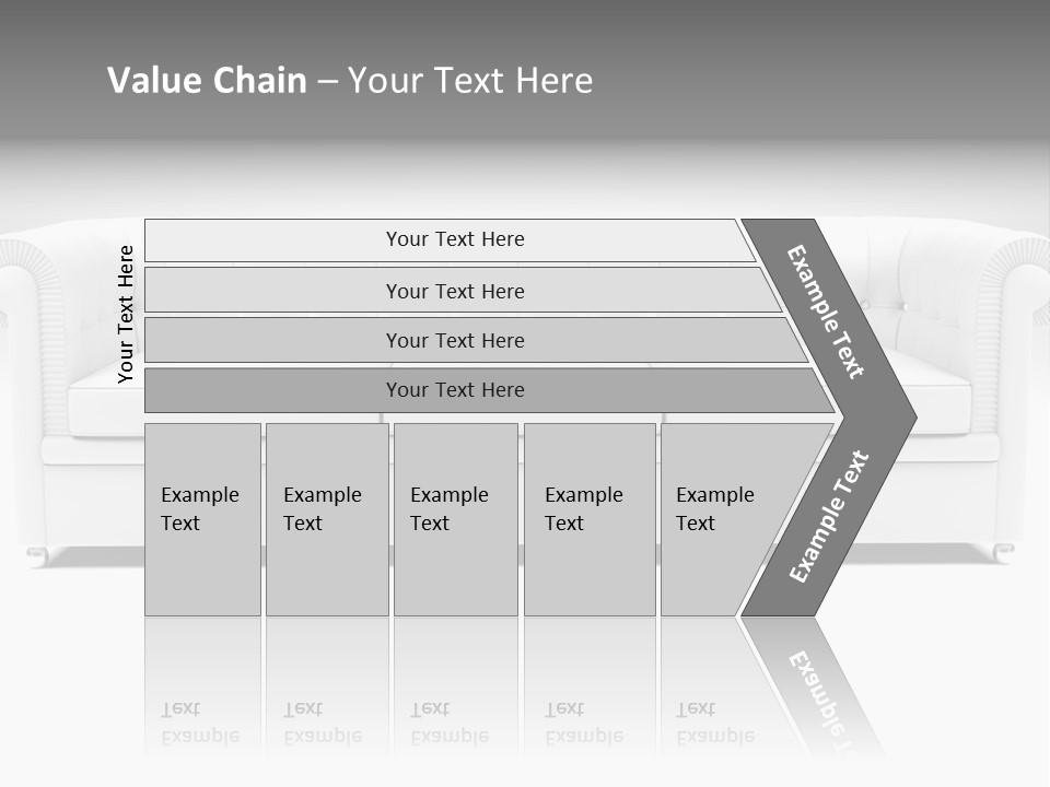 Vintage Blueprints Sofa PowerPoint Template