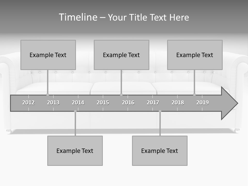 Vintage Blueprints Sofa PowerPoint Template