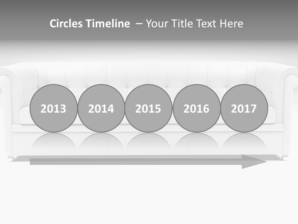 Vintage Blueprints Sofa PowerPoint Template