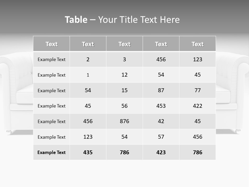 Vintage Blueprints Sofa PowerPoint Template