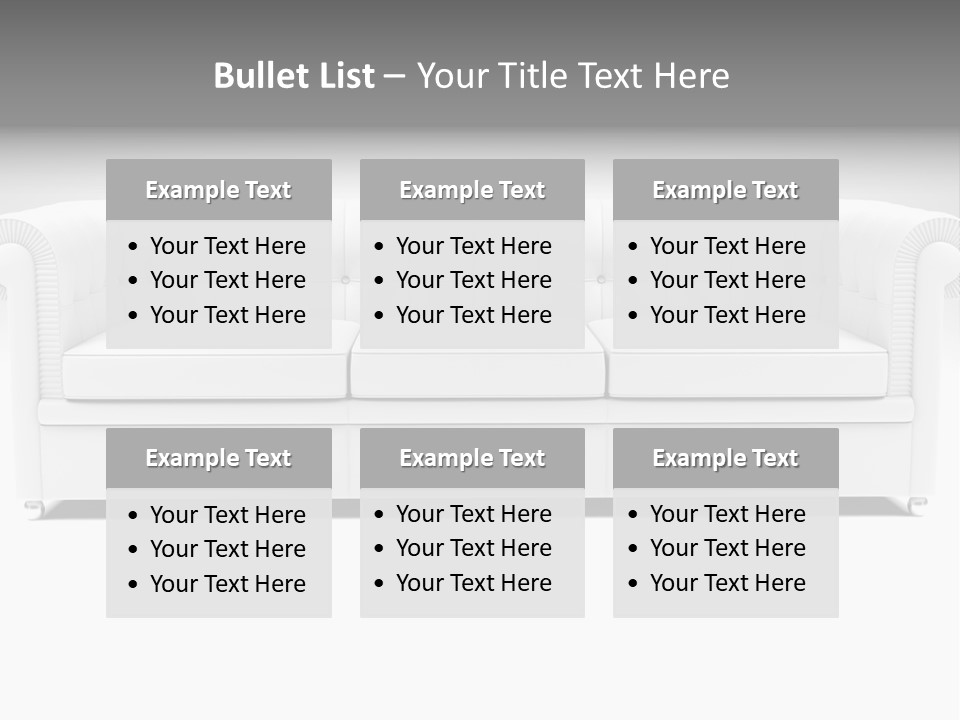 Vintage Blueprints Sofa PowerPoint Template