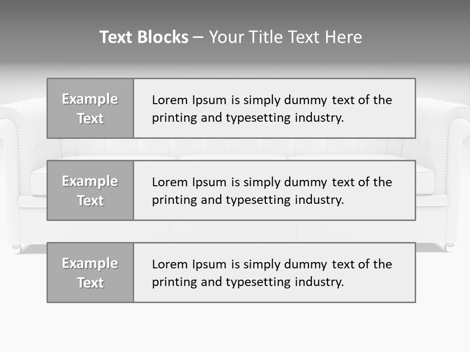 Vintage Blueprints Sofa PowerPoint Template