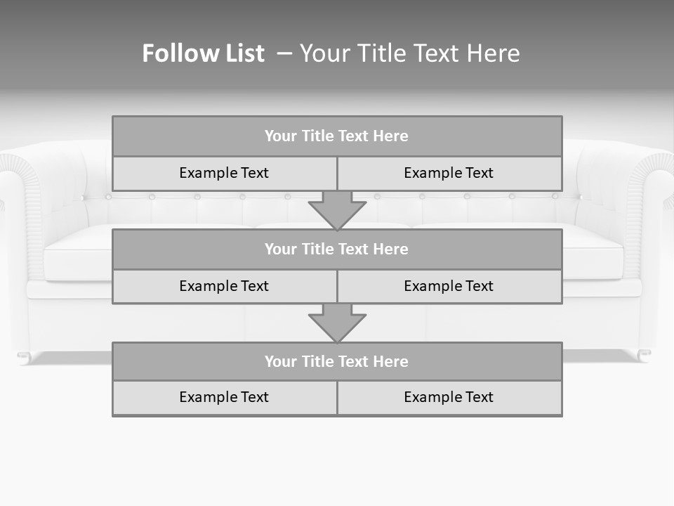 Vintage Blueprints Sofa PowerPoint Template