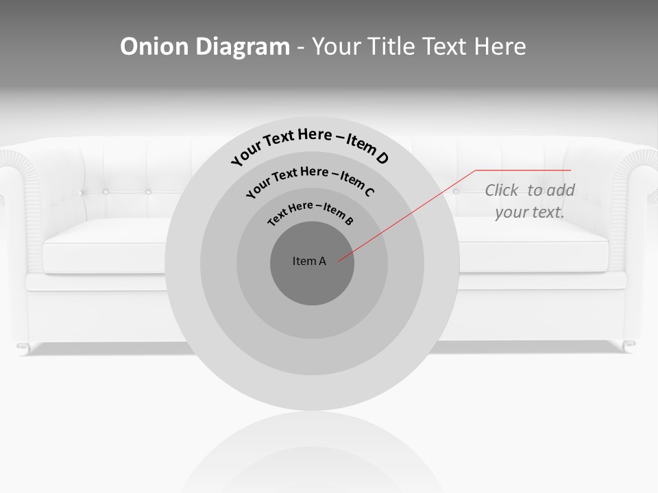Vintage Blueprints Sofa PowerPoint Template