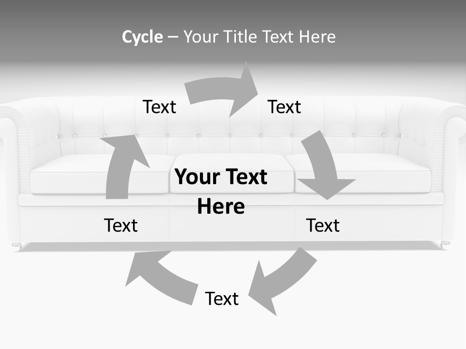 Vintage Blueprints Sofa PowerPoint Template