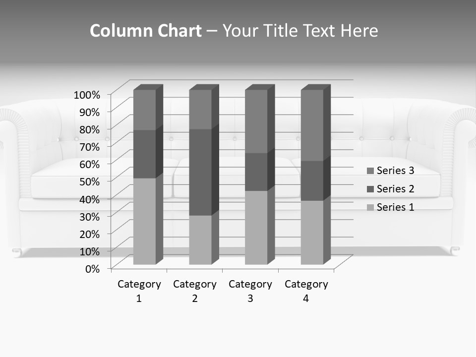 Vintage Blueprints Sofa PowerPoint Template
